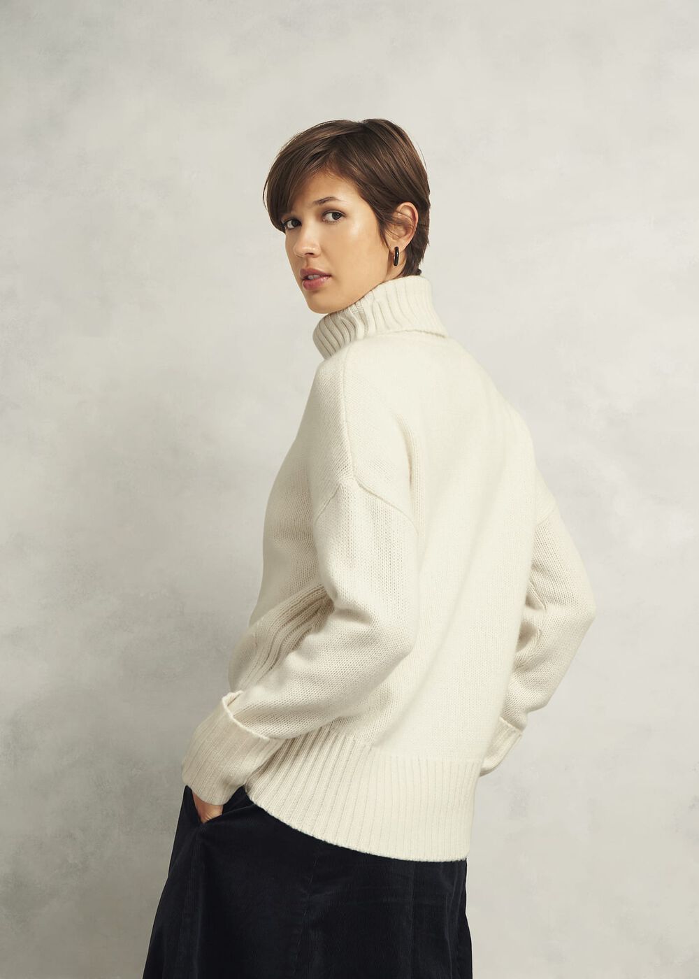 Ember Cable Sweater With Alpaca, Warm Ivory, hi-res