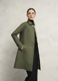 Vivienne Shower Resistant Trench Coat, Olive Green, hi-res