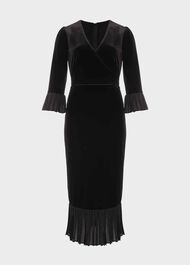 Melodie Velvet Shift Dress, Black, hi-res