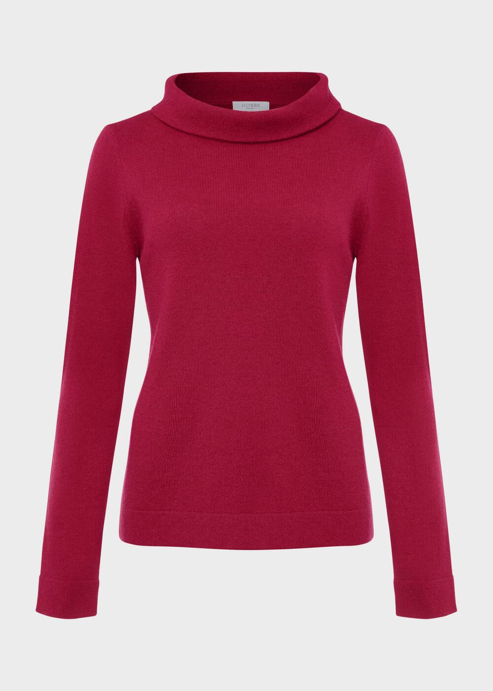 Audrey Wool Cashmere Sweater, Rich Berry Red, hi-res