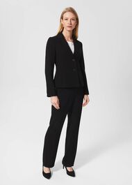 Mel Straight Pants, Black, hi-res