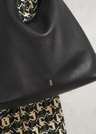 Blakely Leather Shoulder Bag, Black, hi-res