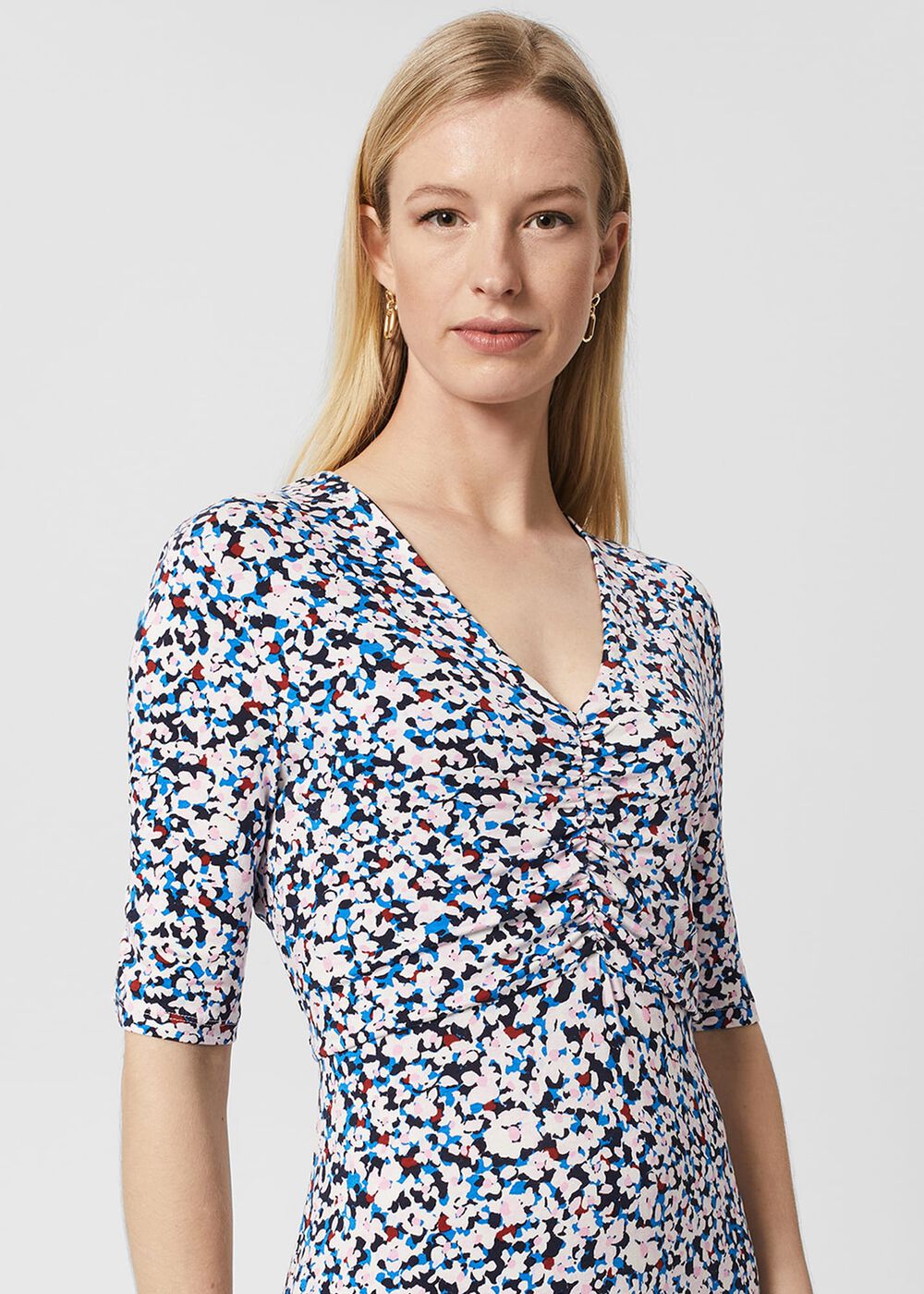Petite Frankie Dress, Navy Multi, hi-res