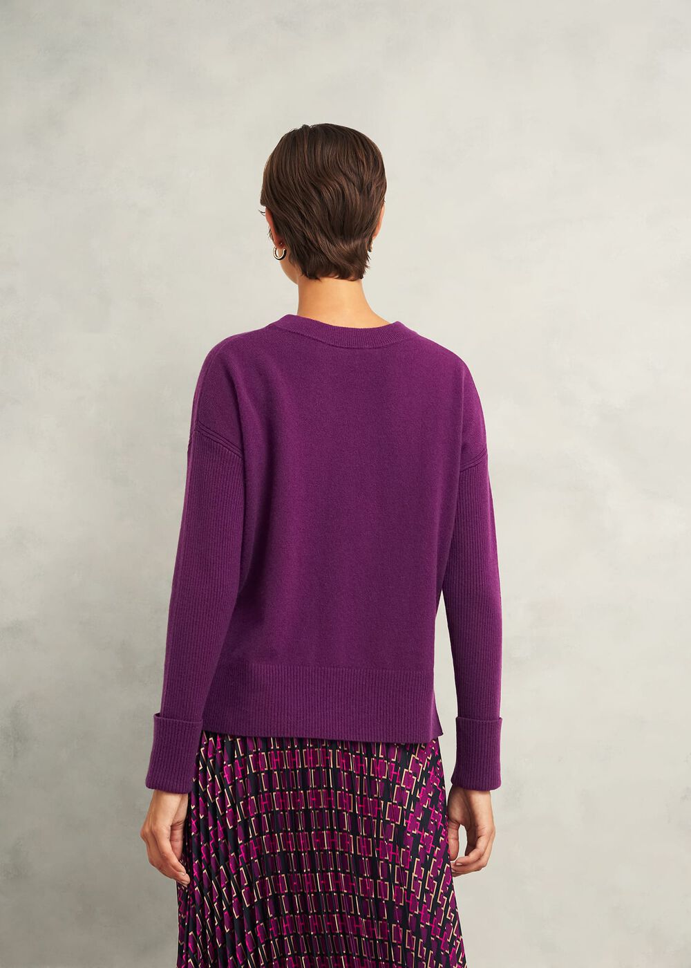 Darla Sweater With Cashmere, Vibrant Purple, hi-res
