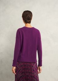 Darla Sweater With Cashmere, Vibrant Purple, hi-res