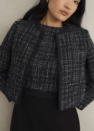 Esme Match Black Jacket, Black White, hi-res