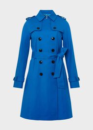 Petite Saskia Trench, Imperial Blue, hi-res