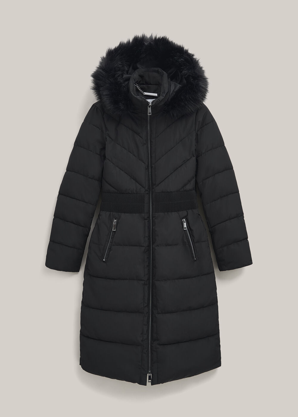 Amalie Puffer Coat, Black, hi-res