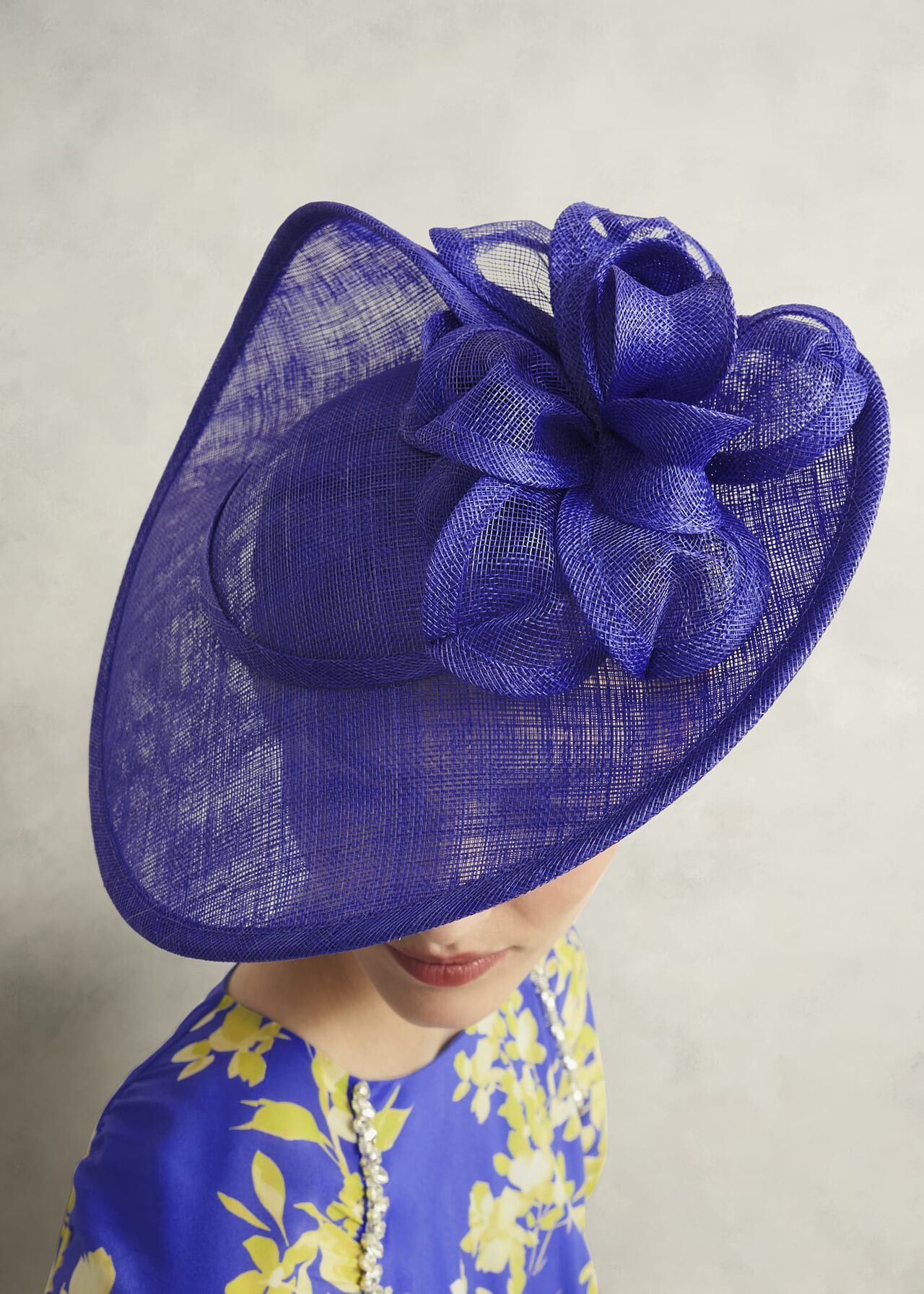Elaina Fascinator, Allium Blue, hi-res
