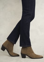 Frankie Western Boots, Dark Tan, hi-res