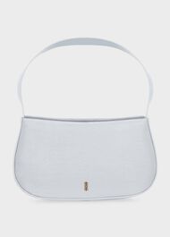 Paris Silk Blend Shoulder Bag, Pale Blue, hi-res