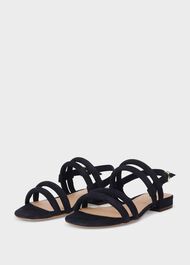 Orla Suede Sandals, Navy, hi-res