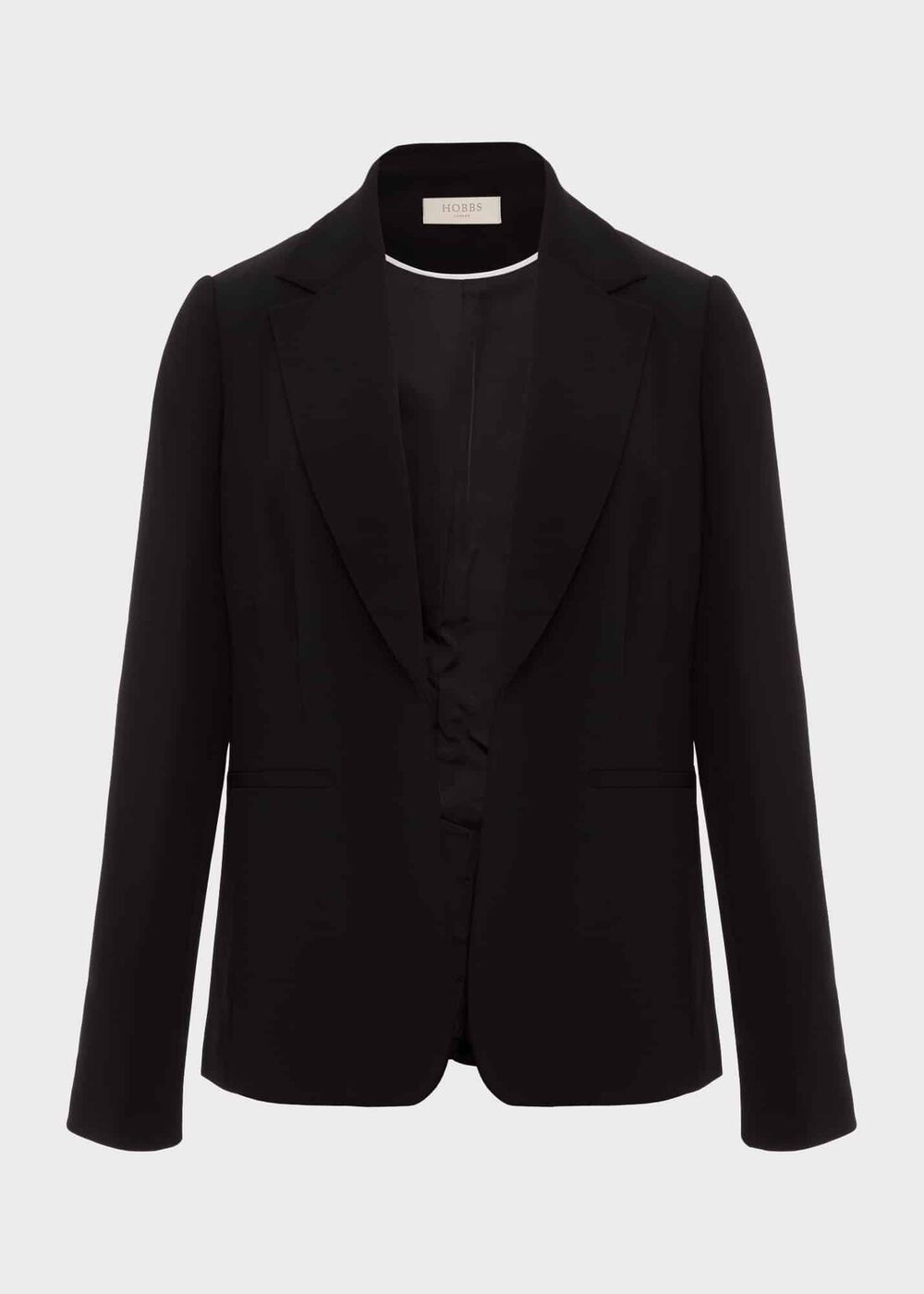Vanessa Crepe Jacket, Black, hi-res
