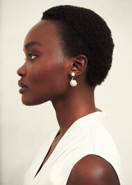Robyn Pave Earrings, Gold, hi-res