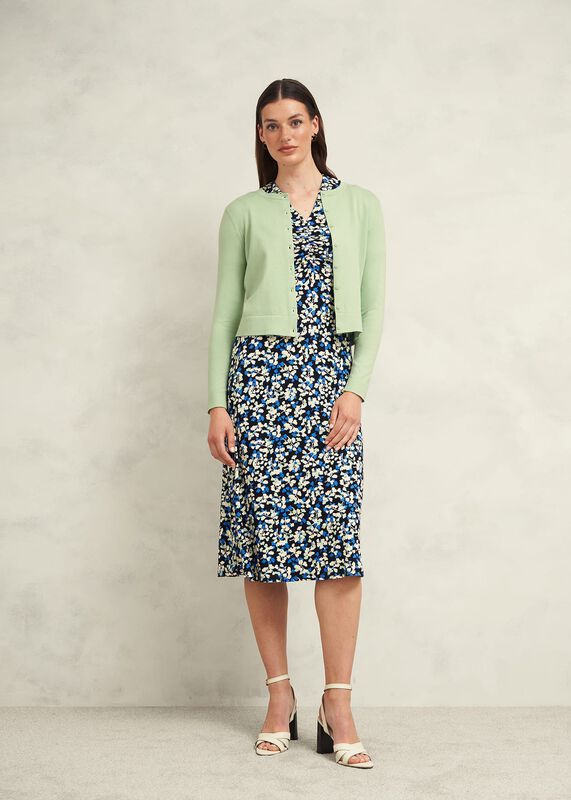 Michelle Cotton Cardigan, Soft Sage Green Michelle Cotton Cardigan
