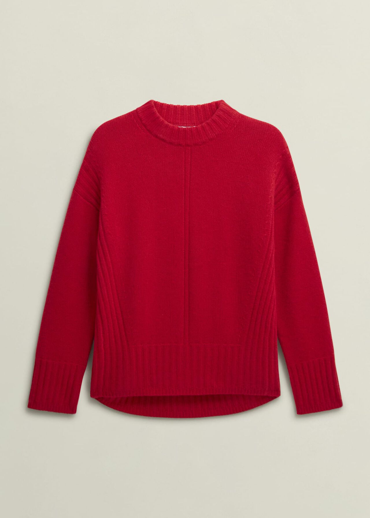 Dora Wool Cashmere Jumper, Vibrant Red, hi-res