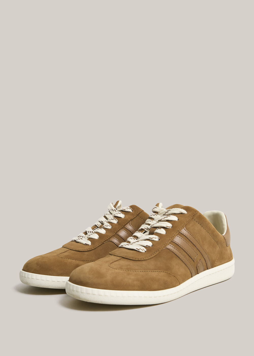 Khloe Suede Trainers, Tan, hi-res
