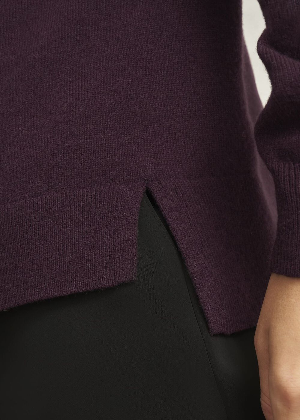Sherry Wool Blend Gem Detail Sweater, Malbec Purple, hi-res
