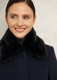 Petite Celeste Wool Blend Coat, Navy, hi-res