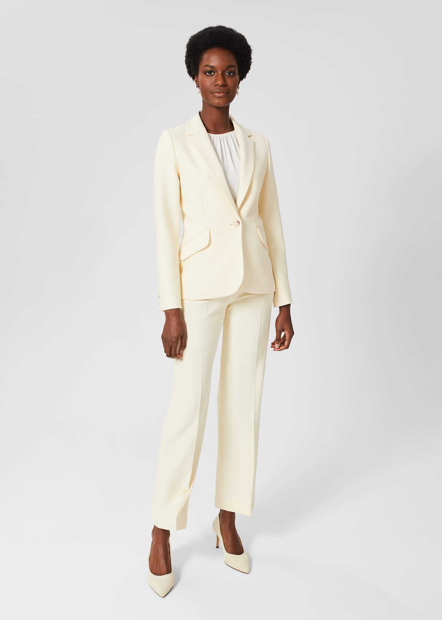 Amazon.com: MODFUL Women's 2 Piece Business Suit Set One Button Solid Color  Blazer Trouser Suit(Apricot,X-Small) : Clothing, Shoes & Jewelry