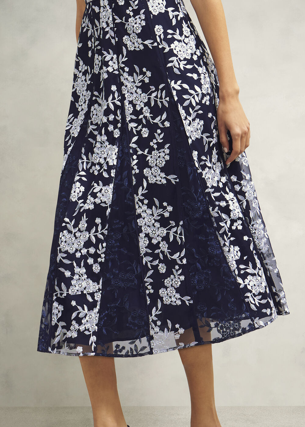 Quin Embroidered Dress, Midnight Ivory, hi-res