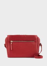Hadley Leather Cross Body Bag , Dark Cherry, hi-res