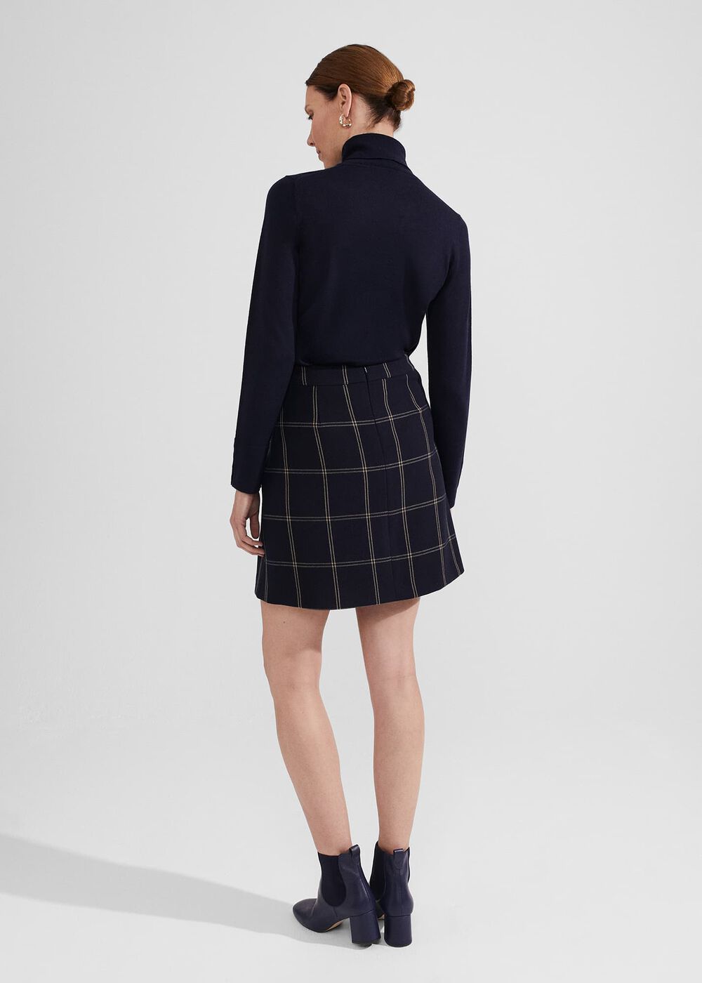 Adley Skirt, Navy Camel, hi-res