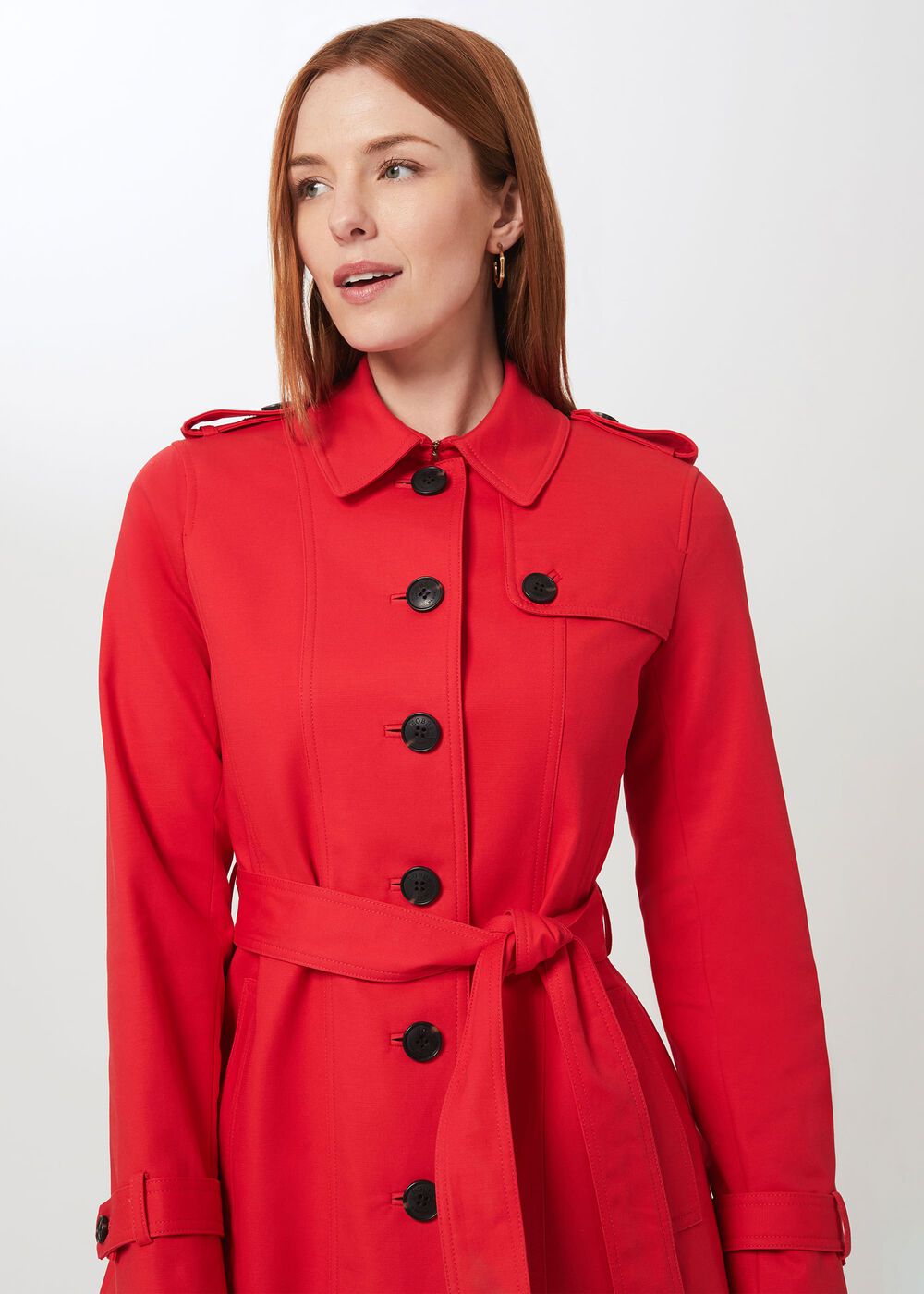 Ella Water Resistant Trench Coat, Red, hi-res
