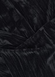 Tafara Velvet Scarf, Black, hi-res