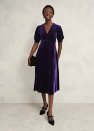 Petite Dormer Dress, Midnight Purple, hi-res