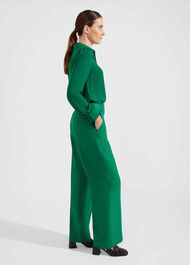 Verona Wide Leg Pants, Malachite Green, hi-res