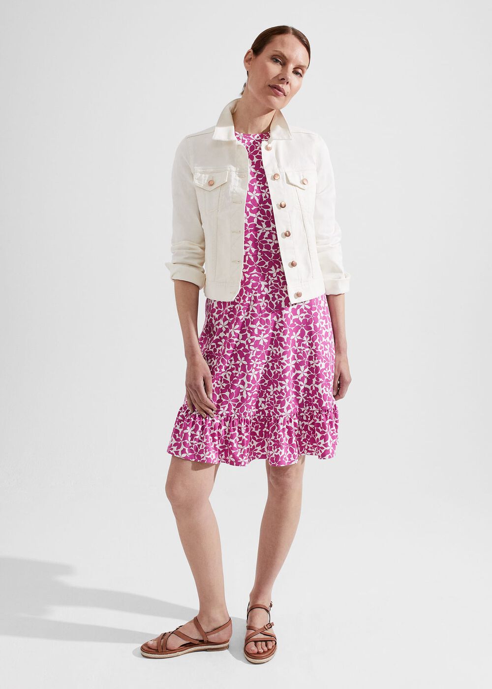 Ami Jersey Dress, Pink Multi, hi-res