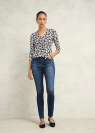 Simmy Printed Top, Navy Multi, hi-res