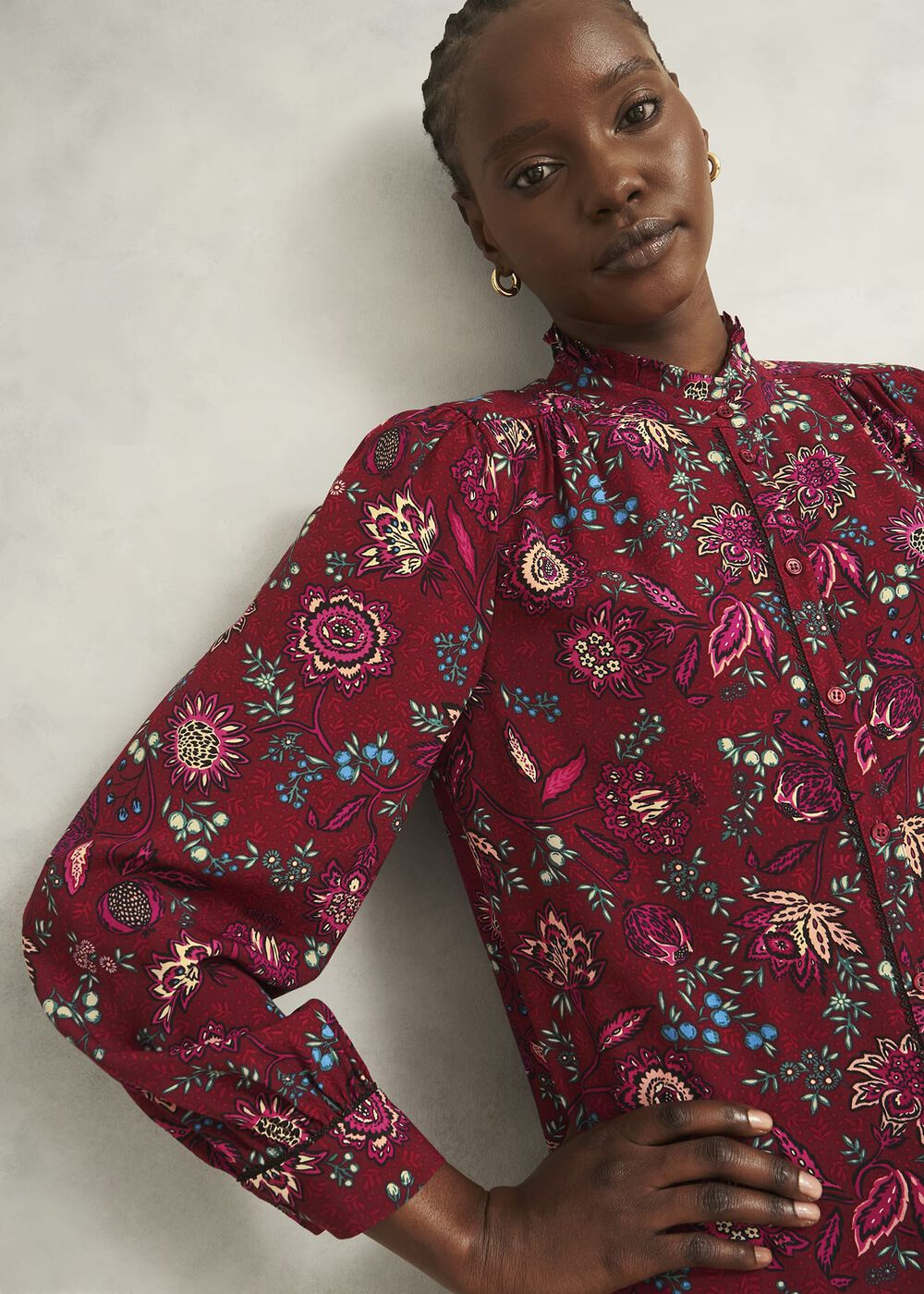 Carissa Blouse, Red Multi, hi-res