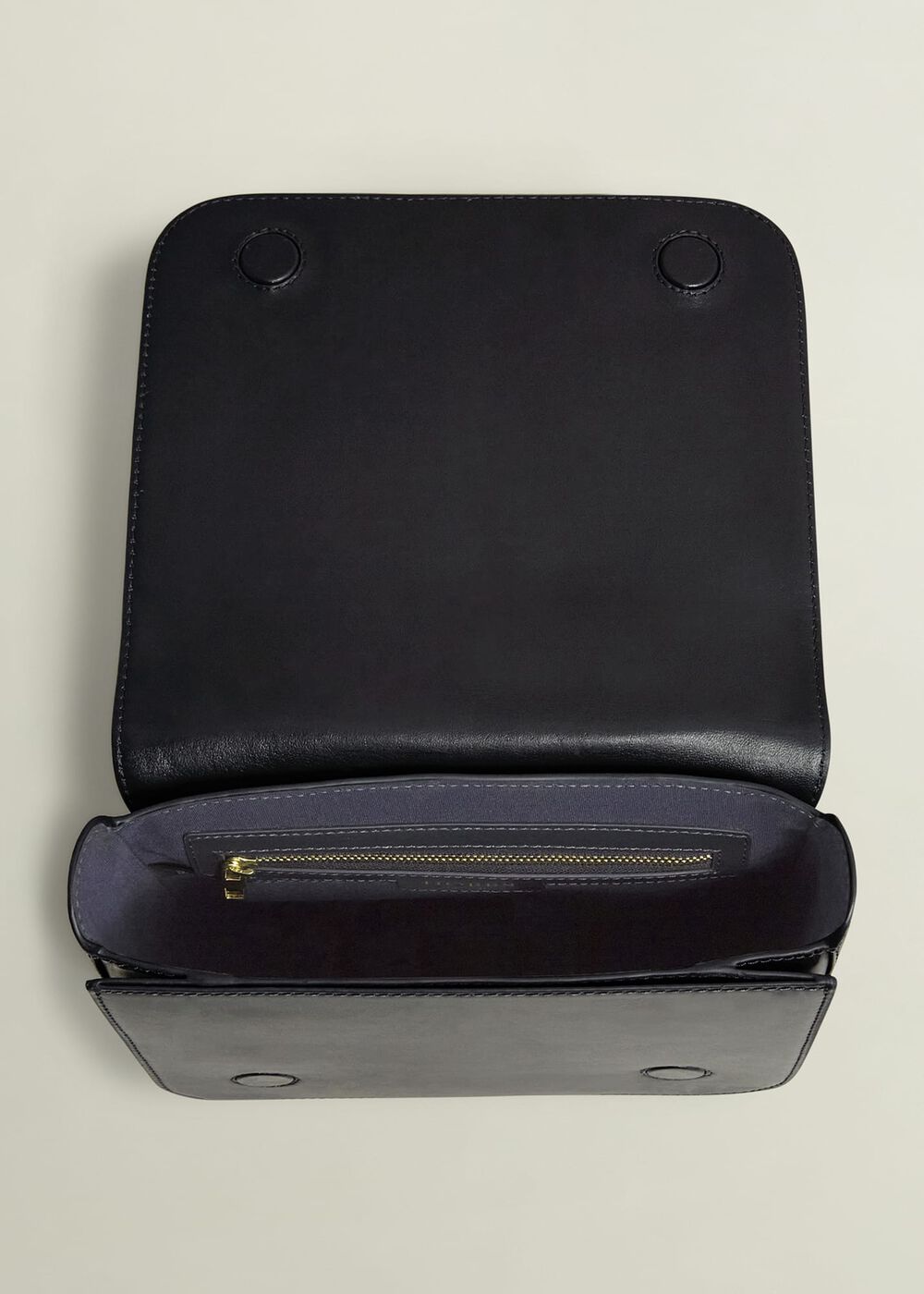 Keighley Leather Cross Body Bag, Navy, hi-res