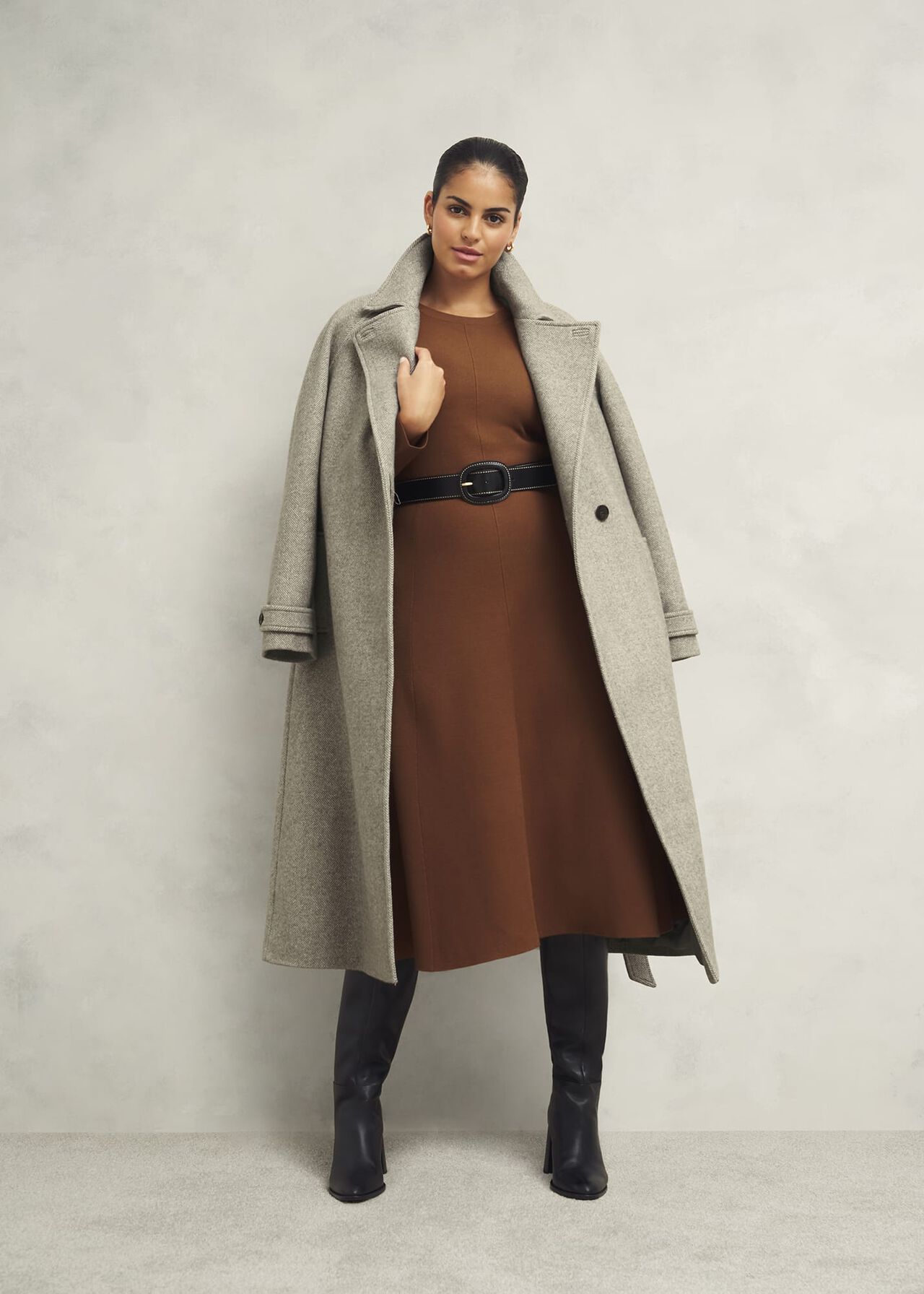 Liza Knitted Dress, Toffee, hi-res