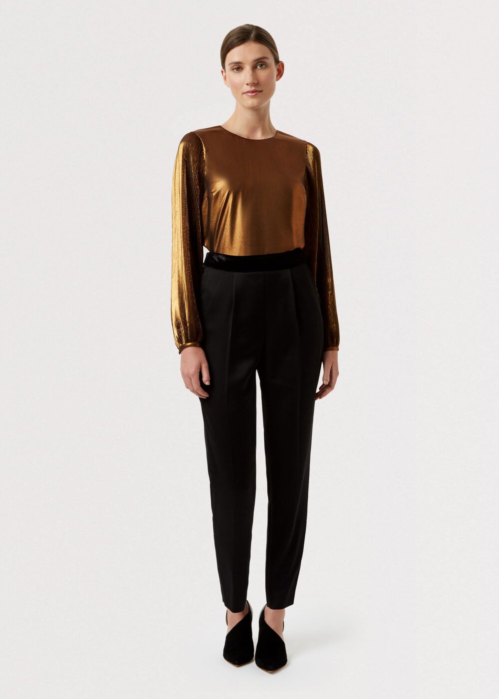 Malindi Metallic Top, Black Copper, hi-res