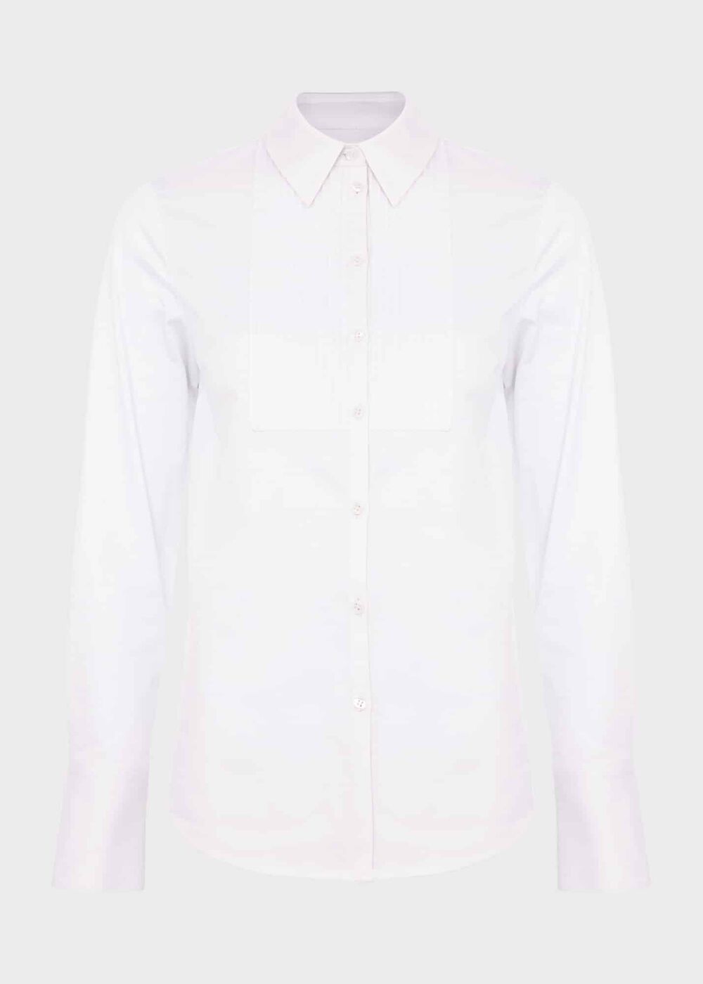Valerie Cotton Blend Shirt, White, hi-res