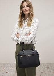 Jessie Cotton Blend Jacket, Ivory Navy, hi-res