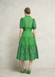 Rosette Broderie Dress, Cilantro Green, hi-res