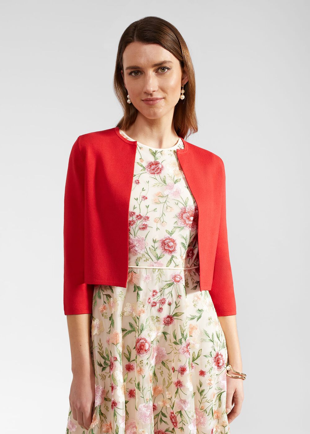 Ella Cardigan, Cherry Red, hi-res