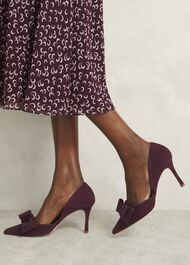 Elva Bow Pumps, Onyx Red, hi-res