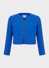 Elize Crepe Jacket, Lapis Blue, hi-res