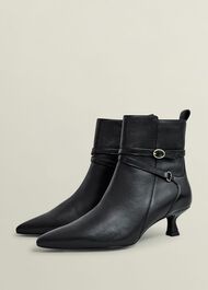Loretta Heeled Boots, Black, hi-res