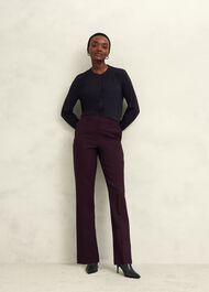 Alana Jersey Blouse, Hobbs Navy, hi-res