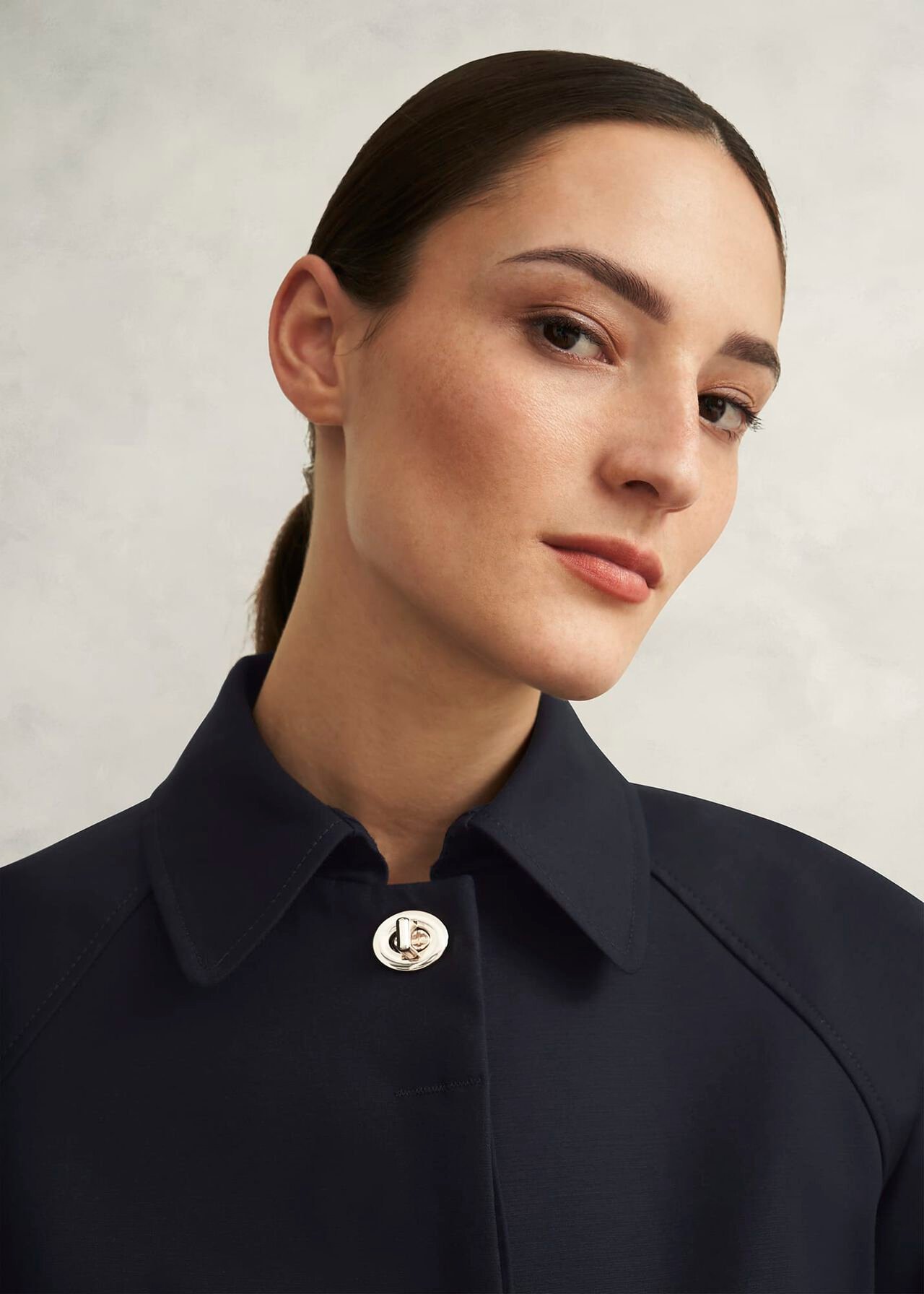 Vivienne Shower Resistant Trench Coat, Navy, hi-res
