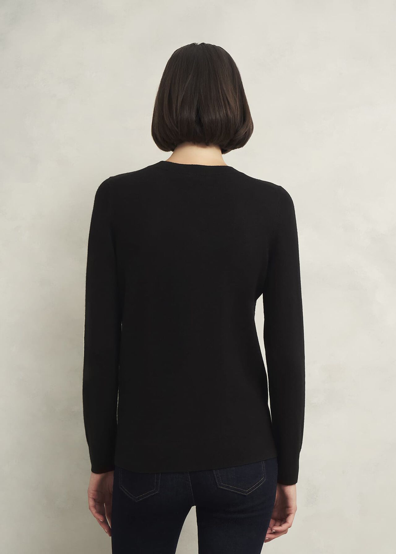 Samira Star Sweater With Cashemre , Black Ivory, hi-res