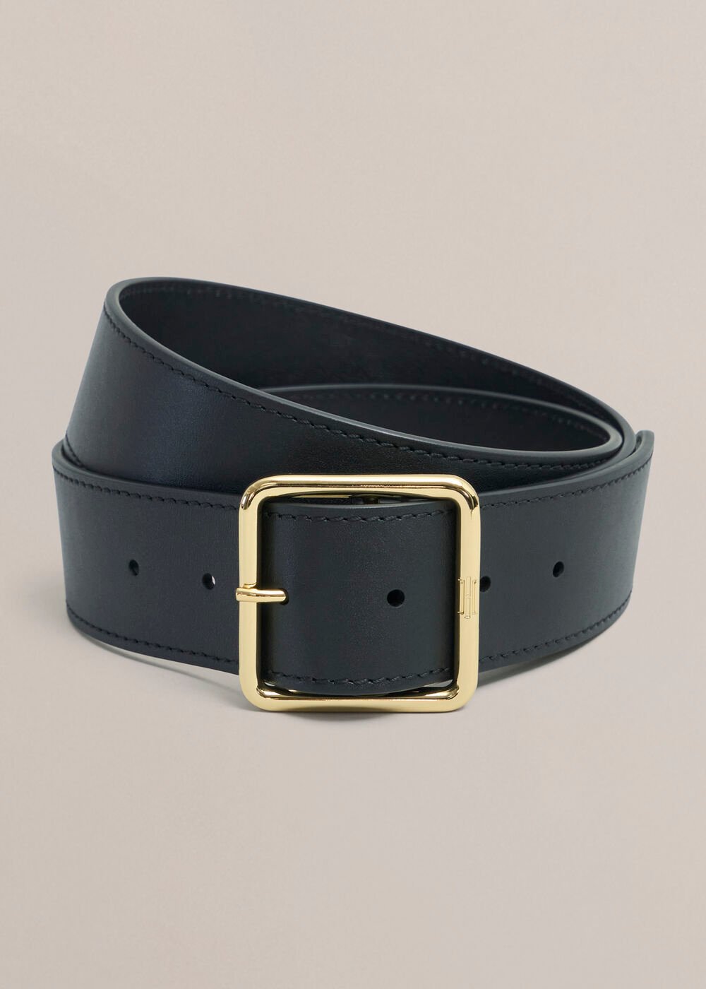 Leena Wide Belt, Black, hi-res