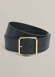 Leena Wide Belt, Black, hi-res