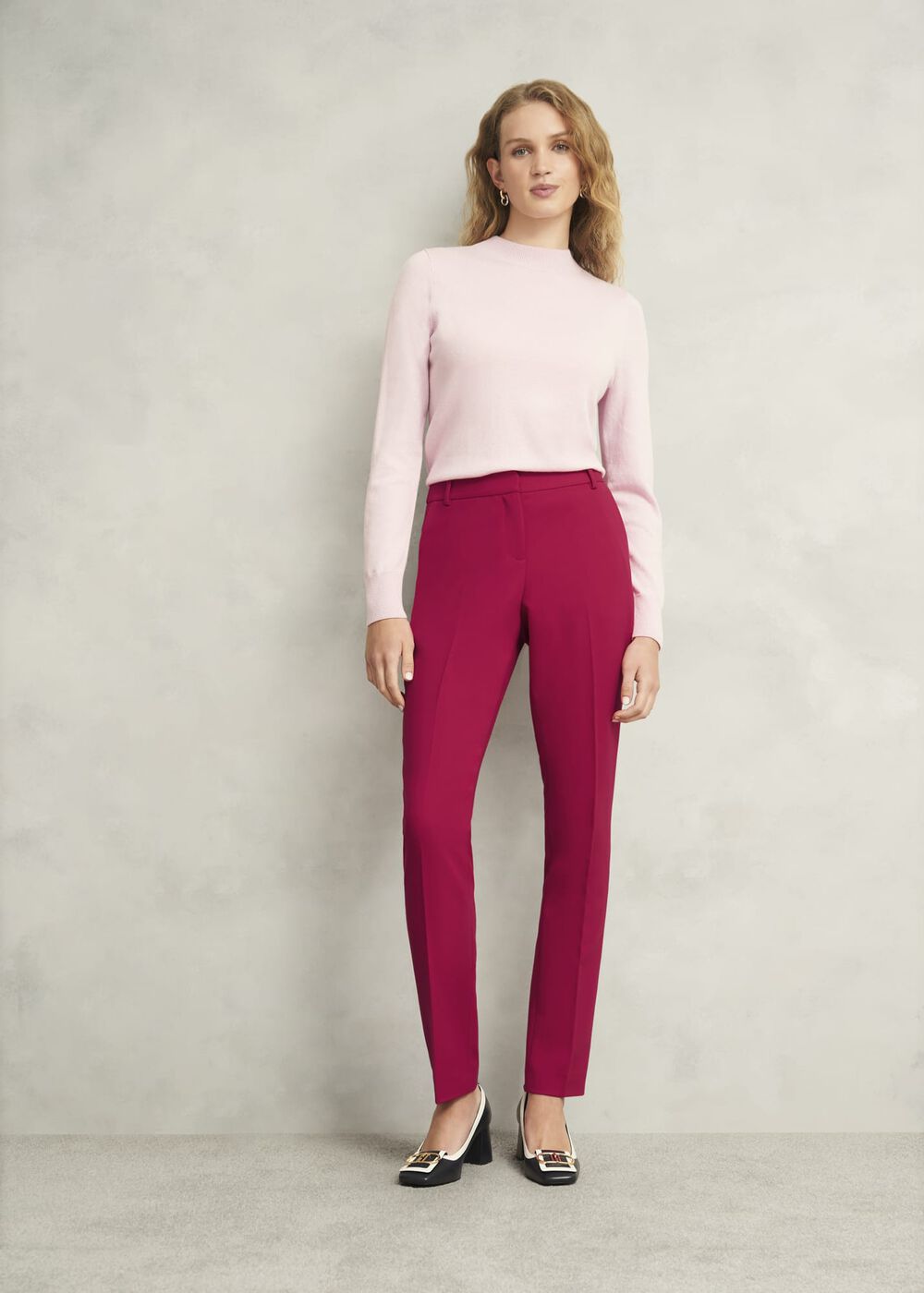 Petite Suki Tapered Pants, Hot Magenta, hi-res